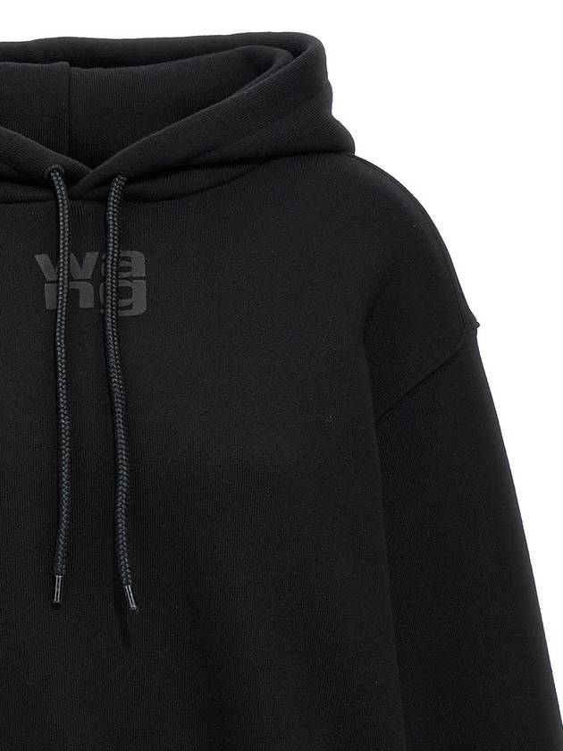 Logo Print Hoodie Black - ALEXANDER WANG - BALAAN 4