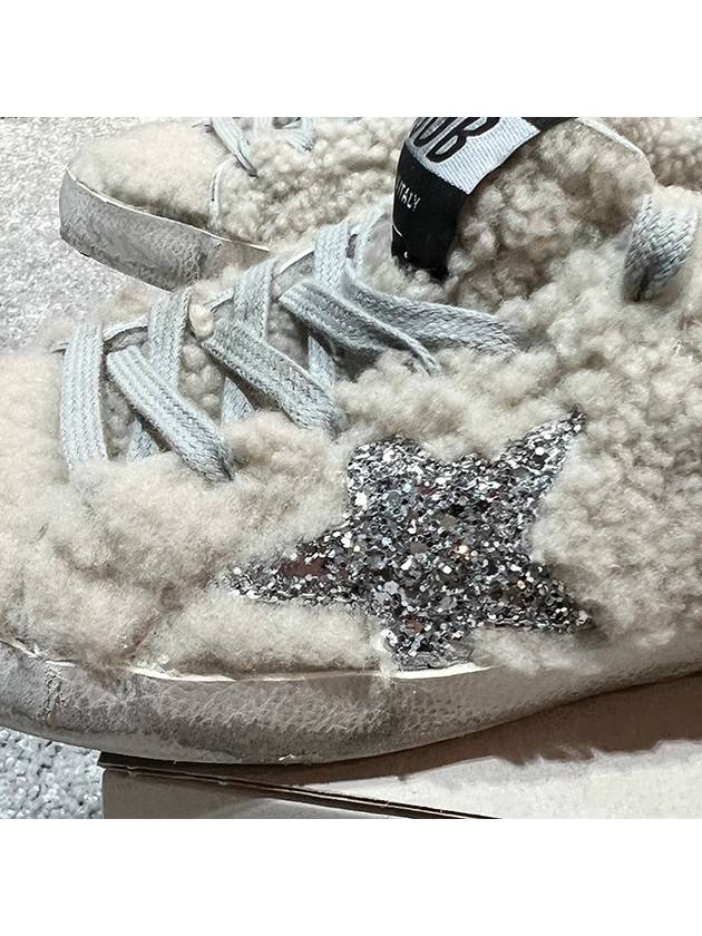 Superstar Glitter Shearling Low Top Sneakers Beige - GOLDEN GOOSE - BALAAN 8