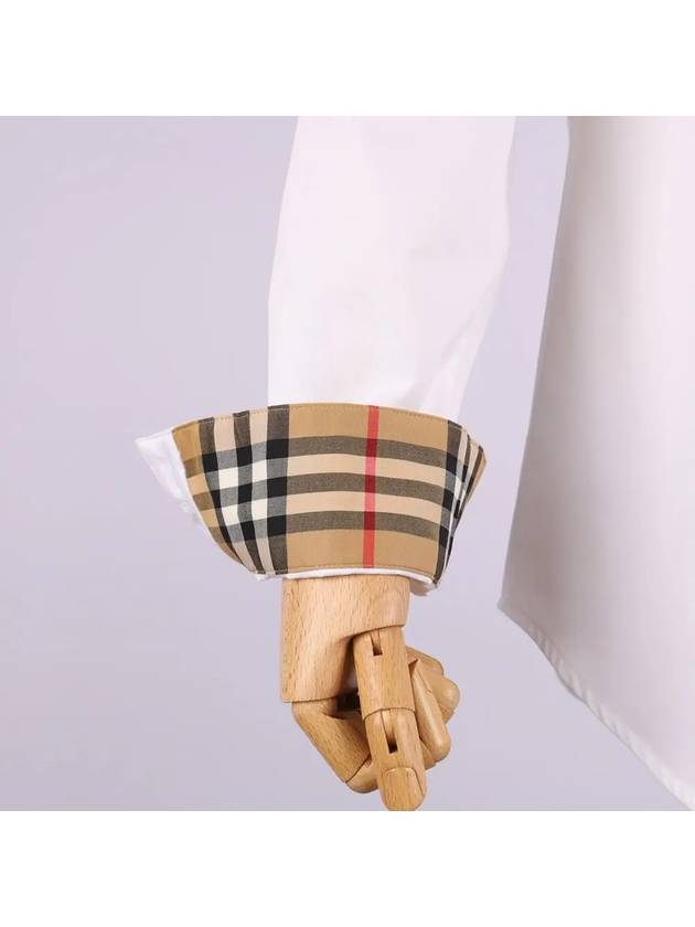 Check Long Sleeve Shirt White - BURBERRY - BALAAN 7