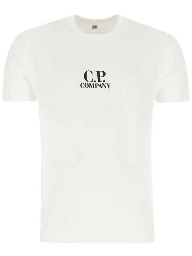 Logo Crew Neck Short Sleeve T-Shirt White - CP COMPANY - BALAAN 2