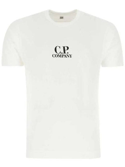 Logo Crew Neck Short Sleeve T-Shirt White - CP COMPANY - BALAAN 2