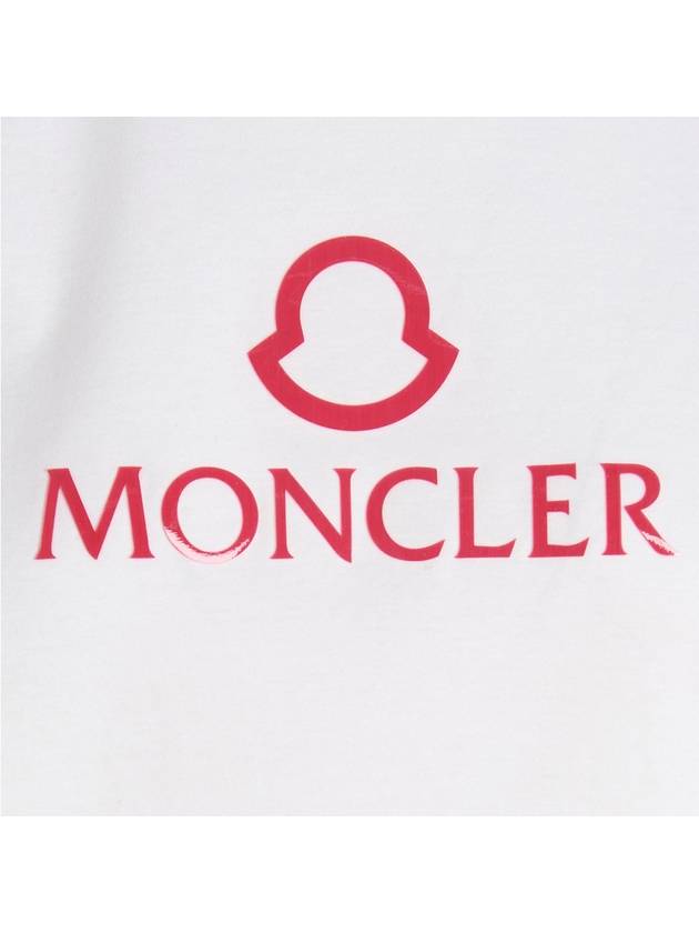 Women's Logo Short Sleeve T-Shirt White - MONCLER - BALAAN 5