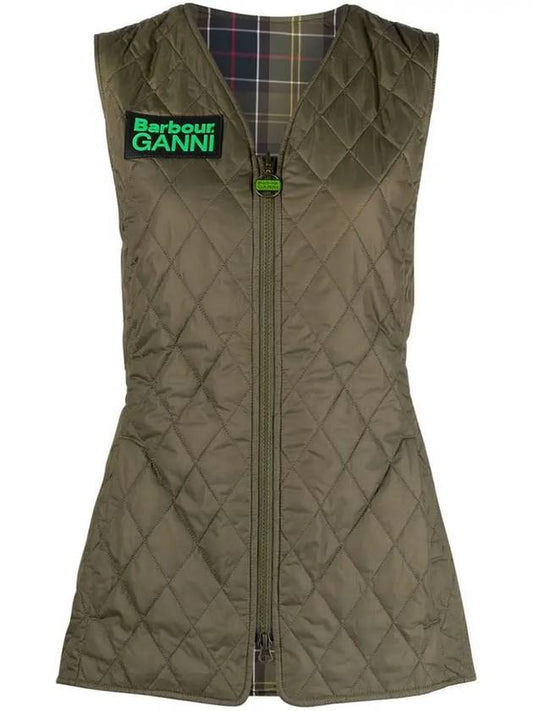 Betty Reversible Diamond Quilting Vest Green - BARBOUR - BALAAN 2