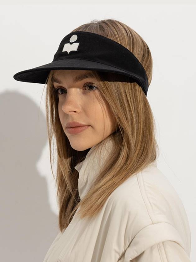 Embroidered Logo Visor Cap Black - ISABEL MARANT - BALAAN 4