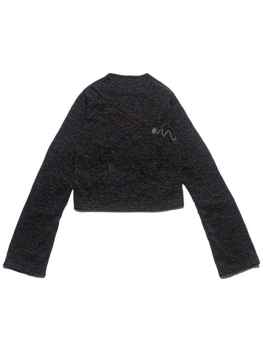 CUT OUT KNIT CROP TOP_BLACK CHARCOAL - DON’T ASK MY PLAN - BALAAN 2