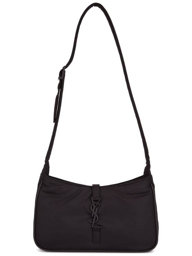 5 A 7 Regenerated Nylon Shoulder Bag Black - SAINT LAURENT - BALAAN 6