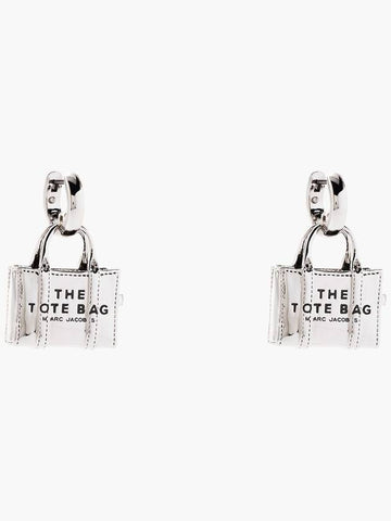 Mini Tote Bag Earrings_Light Antique Silver (2P3JER001J46-029) - MARC JACOBS - BALAAN 1