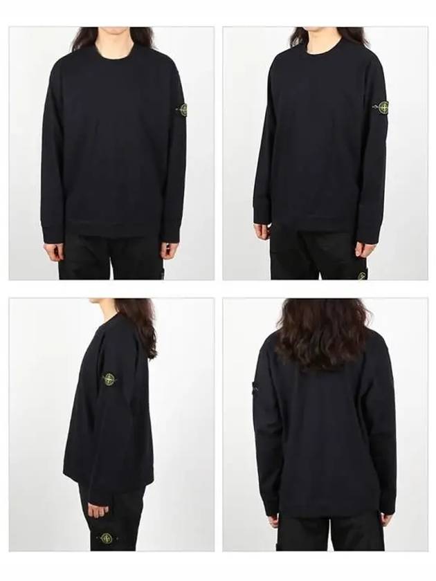 Wappen Patch Cotton Sweatshirt Navy - STONE ISLAND - BALAAN 3