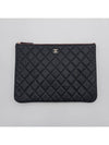 Medium Classic Clutch Bag Caviar Leather & Gold Black - CHANEL - BALAAN 2