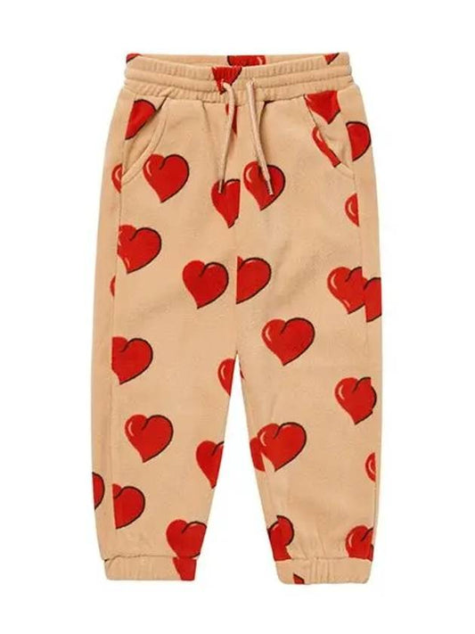 2271014113 Hearts fleece trousers junior long pants - MINI RODINI - BALAAN 2