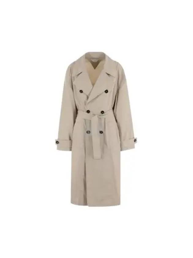 Double Breasted Belt Trench Coat Beige - BOTTEGA VENETA - BALAAN 2