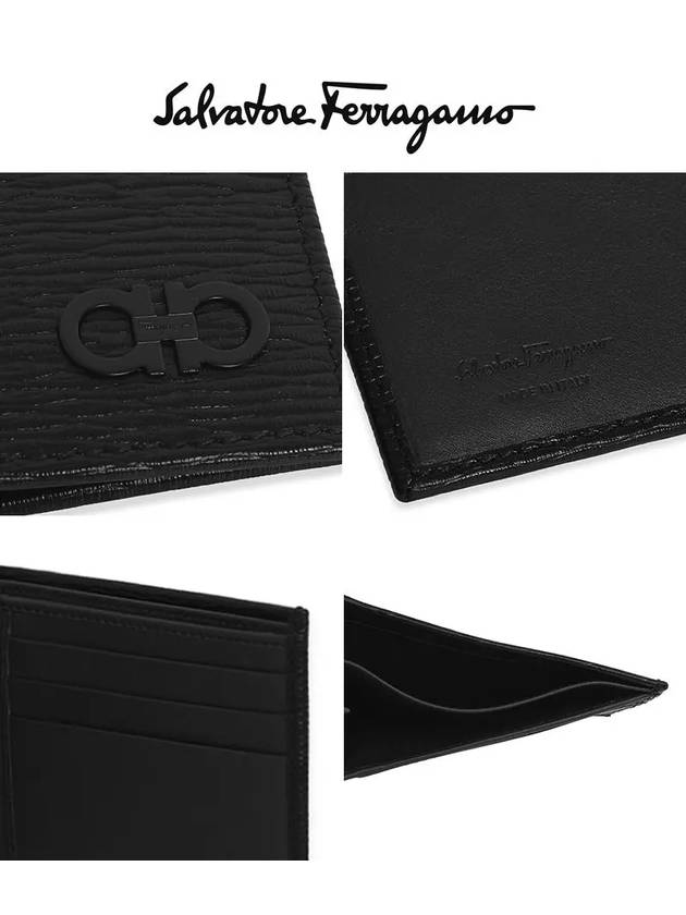 Gancini Half Wallet Black - SALVATORE FERRAGAMO - BALAAN 5