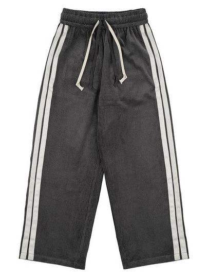 Corduroy Lining Wide Pants Grey - PEOPLE OF THE WORLD - BALAAN 2