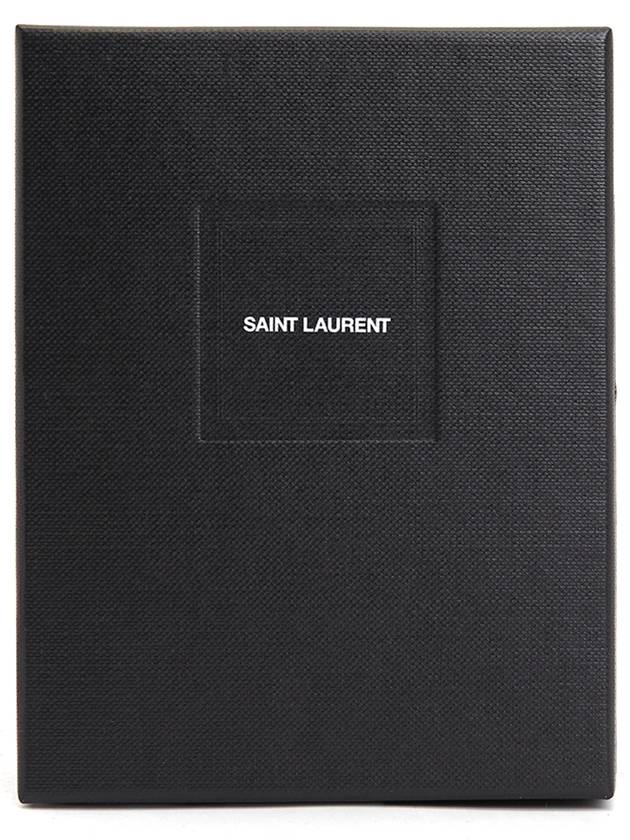 Men's Tiny Monogram Logo Half Wallet Black - SAINT LAURENT - BALAAN 9