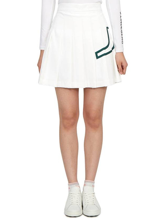 Women's Naomi Pleated Skirt White - J.LINDEBERG - BALAAN 2