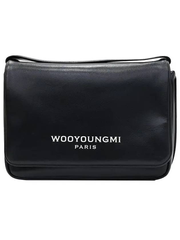 Logo Leather Messenger Bag Black - WOOYOUNGMI - BALAAN 2