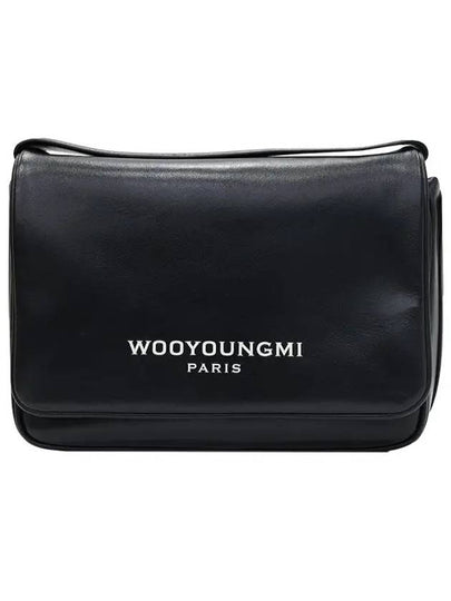 Logo Leather Messenger Bag Black - WOOYOUNGMI - BALAAN 2