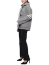 Boiled Wool 4 Bar Hooded Duffle Jacket Grey - THOM BROWNE - BALAAN 5