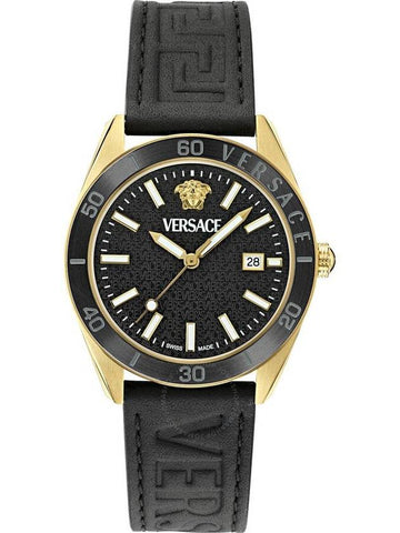 Versace V-Dome Quartz Black Dial Men's Watch VE8E00224 - VERSACE - BALAAN 1