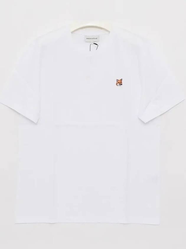 Fox Head Patch Classic Short Sleeve T-Shirt White - MAISON KITSUNE - BALAAN 3