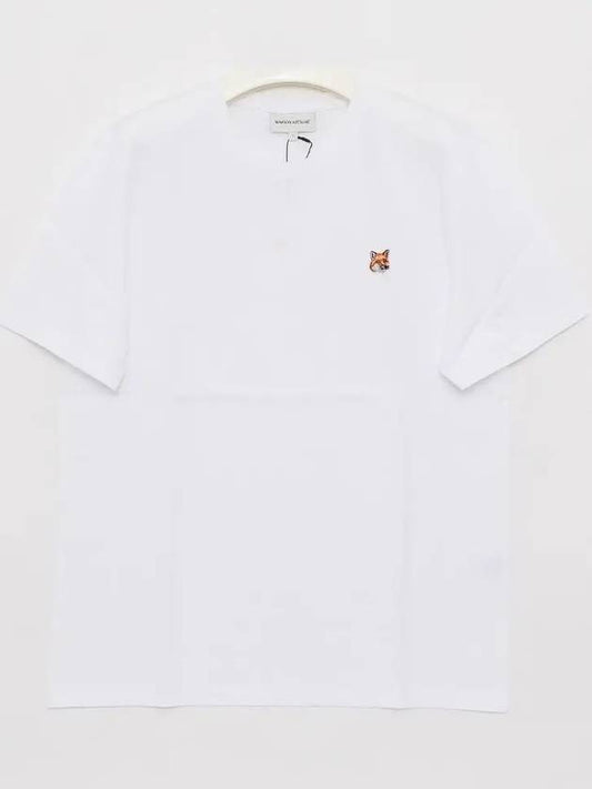 Fox Head Patch Classic Short Sleeve T-Shirt White - MAISON KITSUNE - BALAAN 2