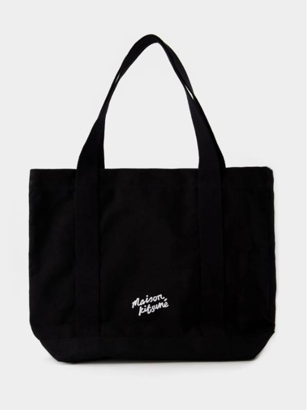 Fox Head Print Tote Bag Black - MAISON KITSUNE - BALAAN 4