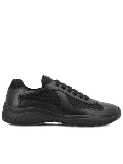 America's Cup Leather Low Top Sneakers Black - PRADA - BALAAN 2