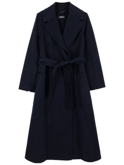 Paolor wool robe single coat navy - MAX MARA - BALAAN 2