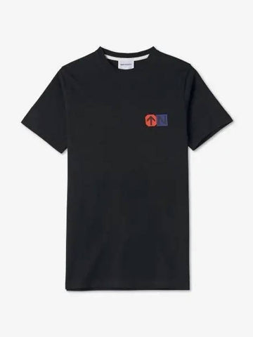 Nils Hiking Sign Logo Short Sleeve T Shirt Black N0105399999 - NORSE PROJECTS - BALAAN 1