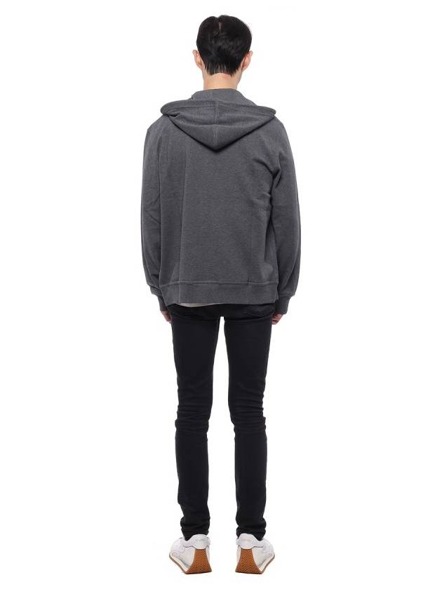 Tech Cotton Zip-Up Hoodie Dark Grey - BRUNELLO CUCINELLI - BALAAN 6