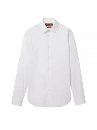 791735 26242 9000 Stretch Cotton Poplin Shirt - GUCCI - BALAAN 1