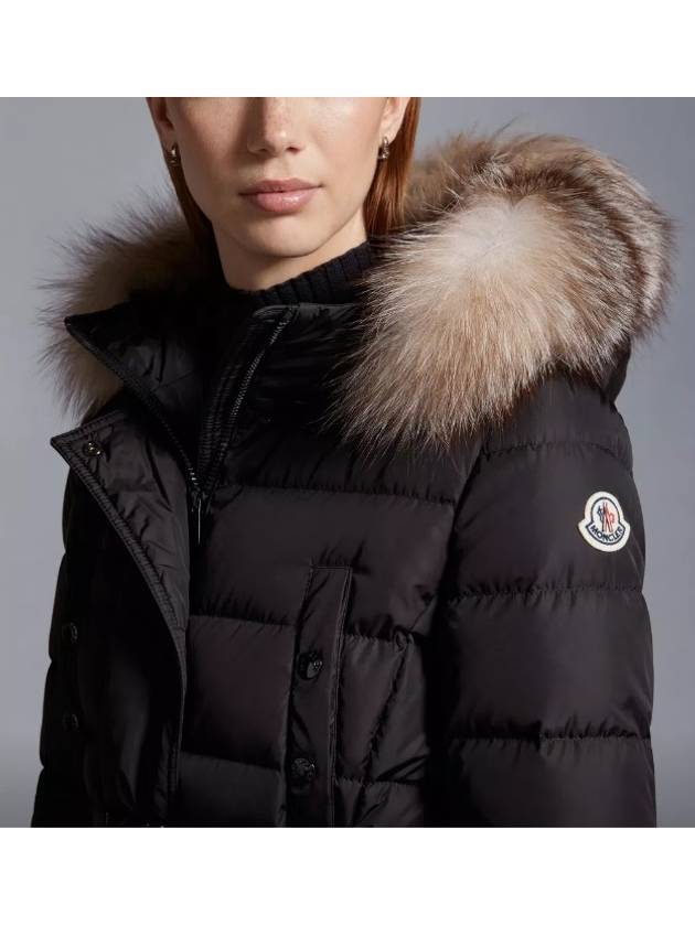 Khloe Long Down Jacket Black - MONCLER - BALAAN 6