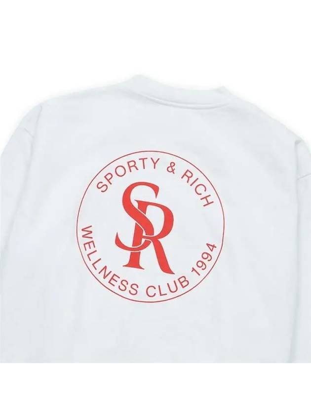 Women's Logo Print Sweatshirt White - SPORTY & RICH - BALAAN 6