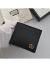 GG Marmont Leather Bi Fold Wallet Black Gold - GUCCI - BALAAN 2