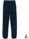 Micro Logo Cotton Track Pants Navy - MSGM - BALAAN 2