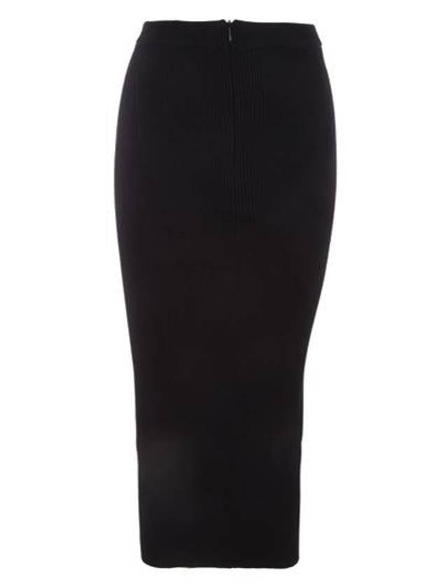 Rib Knit Pencil Skirt Black - ALEXANDER MCQUEEN - BALAAN 5