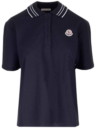 Logo patch short sleeve collar - MONCLER - BALAAN 1