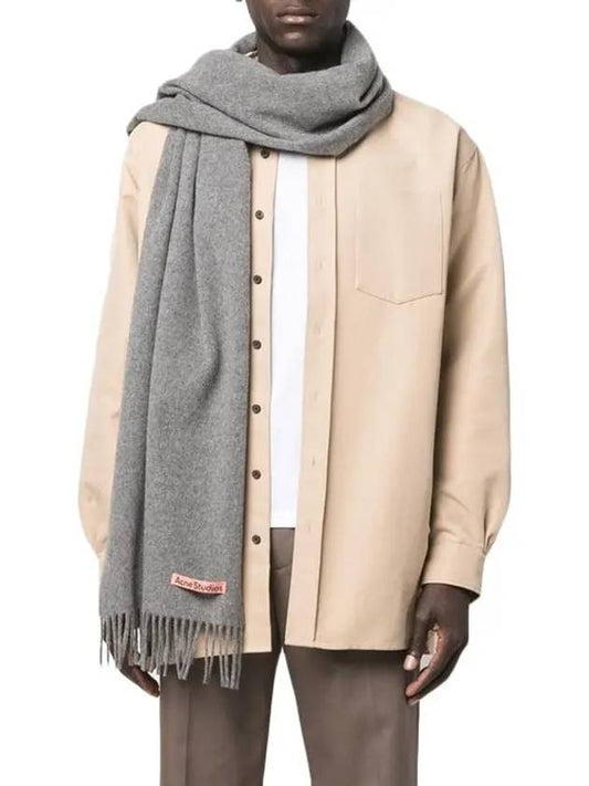 Canada Canada pink logo gray wool muffler - ACNE STUDIOS - BALAAN 2