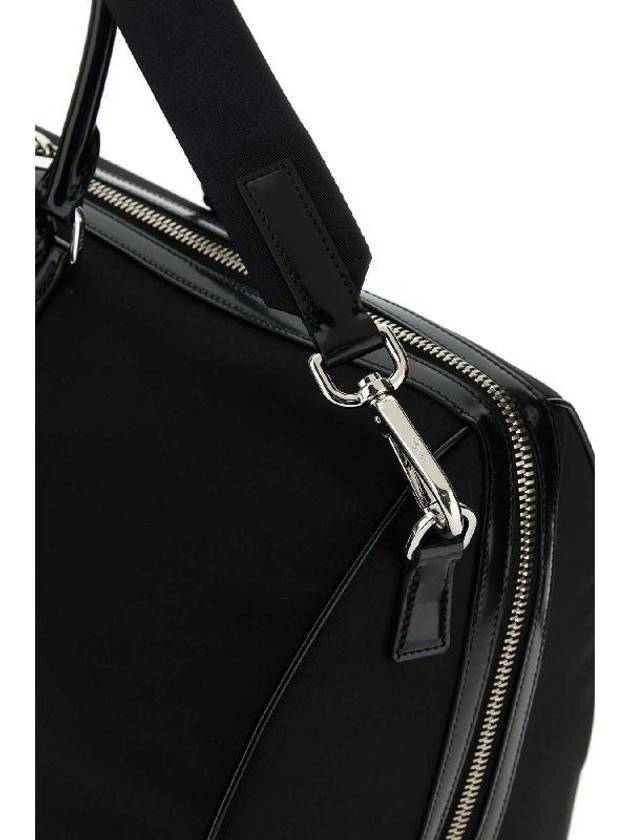 Re-Nylon Brushed Leather Duffel Bag Black - PRADA - BALAAN 5