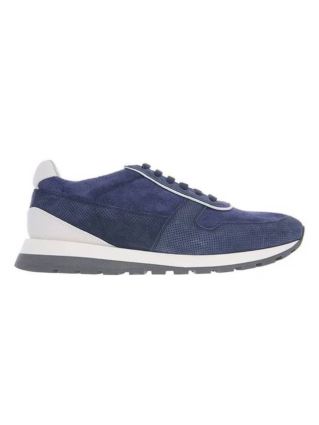 Suede Low Top Sneakers Blue - BRUNELLO CUCINELLI - BALAAN 1