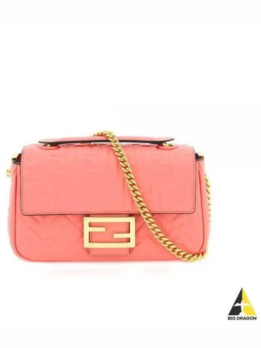 Baguette Medium Nappa Leather Chain Shoulder Bag Pink - FENDI - BALAAN 2