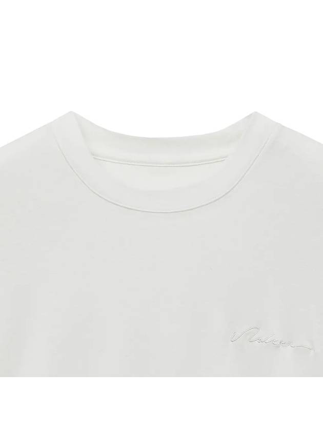 Silk Blended Luxe Short Sleeve T-Shirt White - NOIRER - BALAAN 5