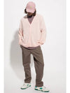 Keve Face Wool V-neck Cardigan Faded Pink Melange - ACNE STUDIOS - BALAAN 7