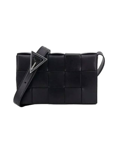 Urban Leather Crossbody Cassette Black Silver - BOTTEGA VENETA - BALAAN 2