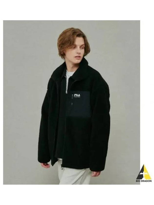 Woven Pocket Fleece Jacket FE2JKE6105XBLK - FILA - BALAAN 1