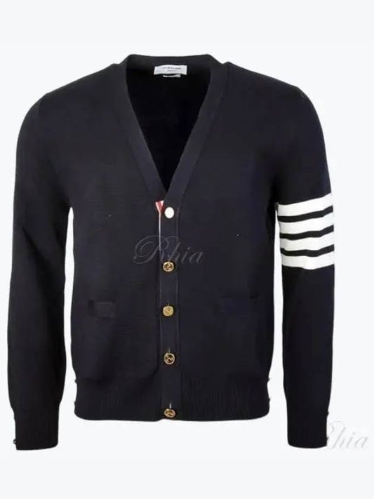 Milano Stitch 4 Bar Cardigan Navy - THOM BROWNE - BALAAN 2