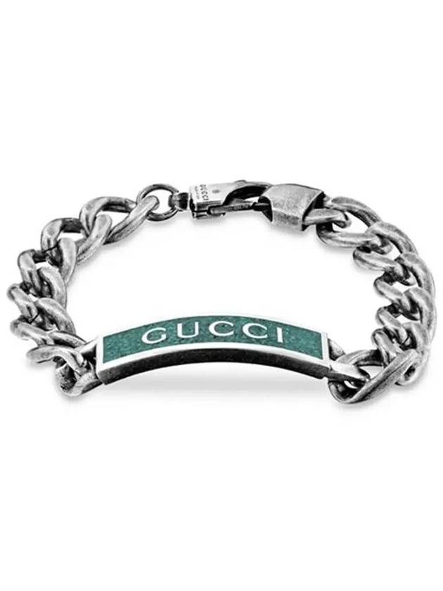 Enamel Logo Bracelet Silver - GUCCI - BALAAN 4