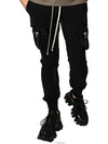 Drawstring Zipper Pocket Cargo Jogger Pants Black - RICK OWENS - BALAAN 2