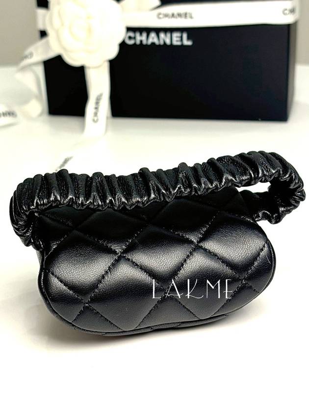 Banding Zipper CoinPerth Coin Card Women s Wallet Black AP2112 Lambskin Shamgol - CHANEL - BALAAN 4