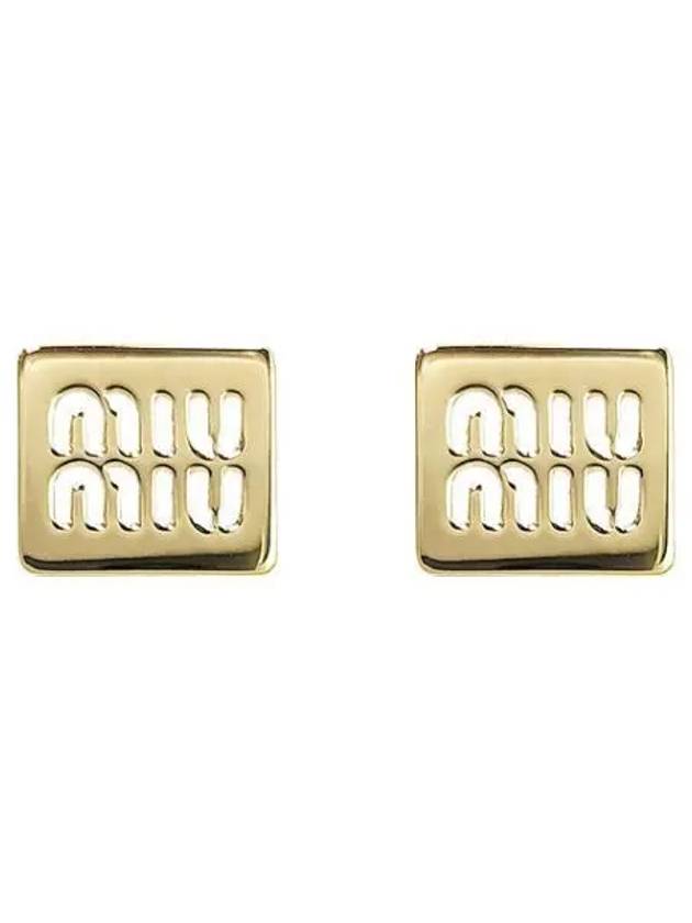 logo earring earrings gold 39376464 1095094 - MIU MIU - BALAAN 1